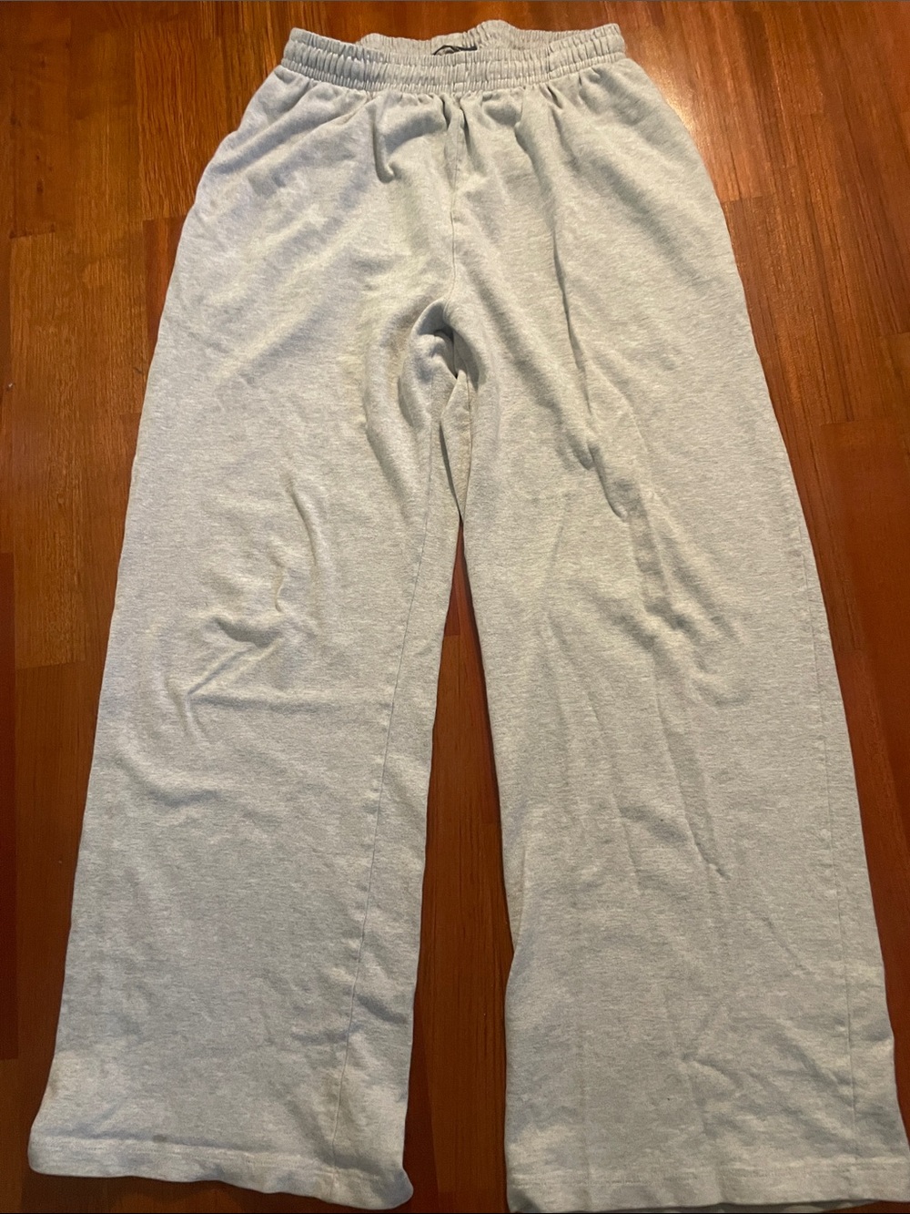 Brandy Melville Light Gray Wide-Leg Lounge Pants